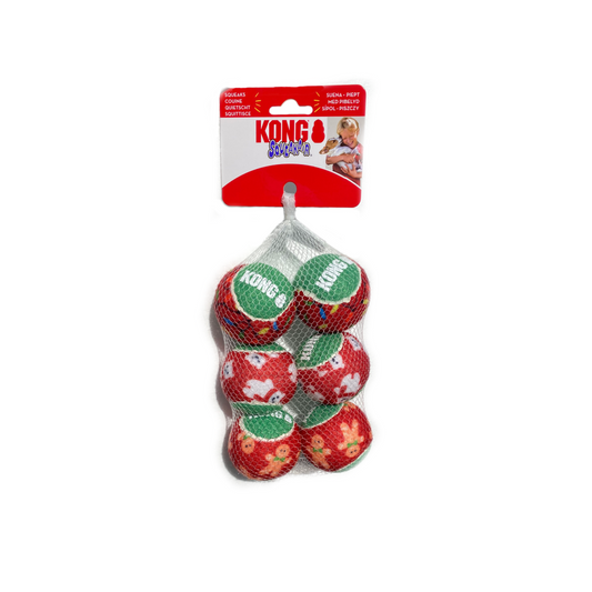 Kong Holiday Squeakair Balls 6pk - M